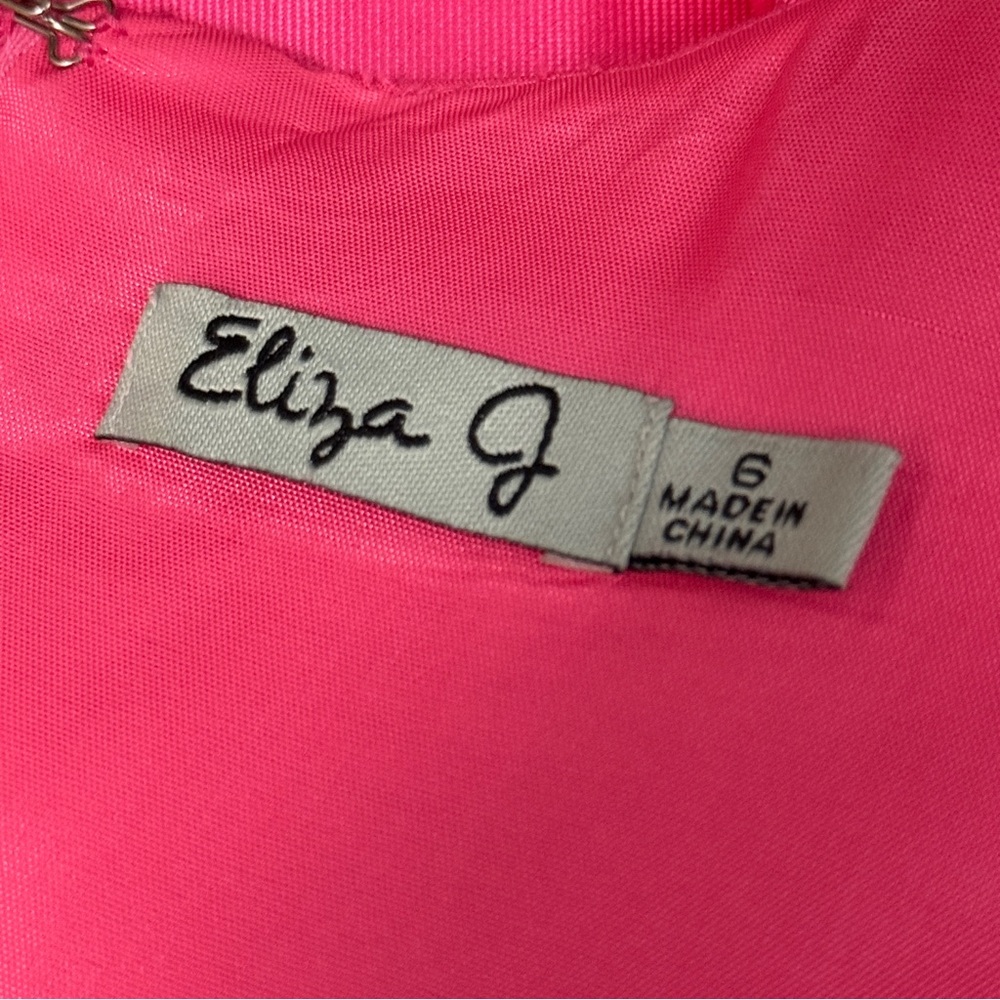 Eliza J Hot Pink Sleeveless Fit-and-Flare Dress - Picture 4 of 11